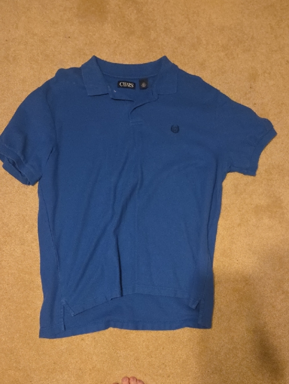 Chaps Men’s Blue Polo Shirt with Embroidered Logo